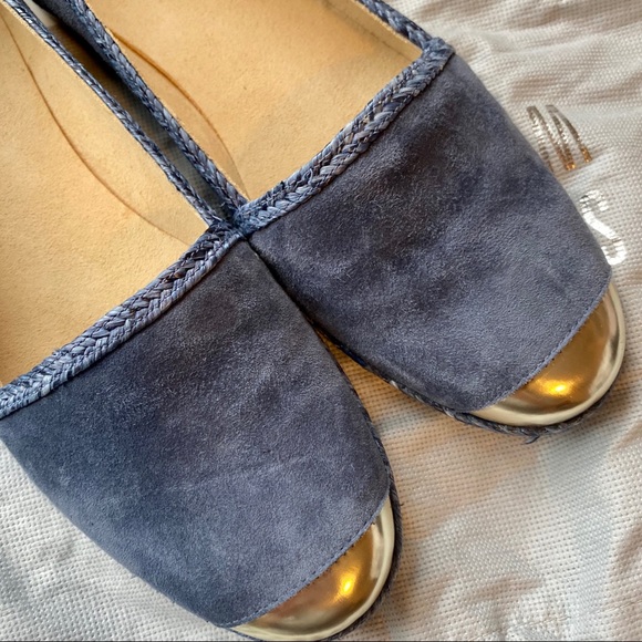 Stuart Weitzman denim blue loafers in suede - Picture 3 of 8